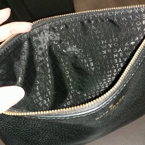 Kate Spade Black Leather Clutch - Picture 2 of 2